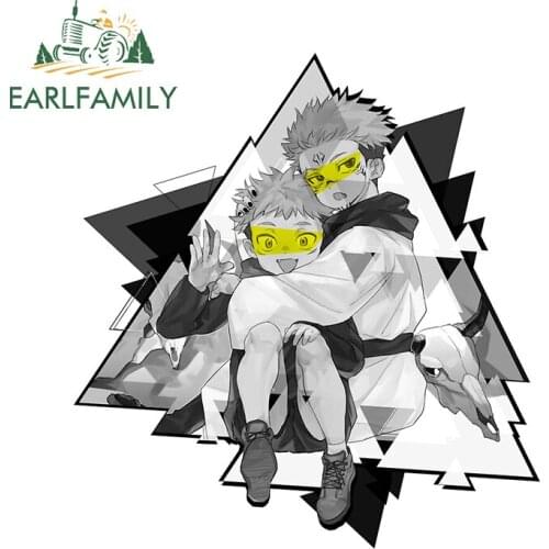 EARLFAMILY 13cm x 12.1cm for Anime Jujutsu Kaisen Creative Car Sticker ScratchProof Decal Windows Motorcycle Occlusion Scratch