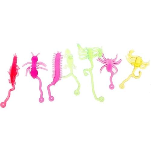 Sticky Wacky Insect Classic Funny Kids Toy Wall Climbing Animal Doll Party Favor Y4QA