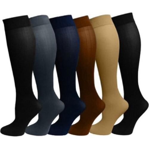 Носки1 Pair Unisex Compression Socks Pain Knee Breathable High Socks Men Women Medical Varicose Veins Leg Relief