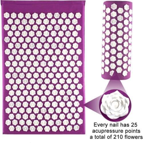 Massager Cushion Massage Mat Acupressure Relieve Back Body Pain Lotus Spike Mat Acupuncture Massage Yoga Mat Pillow