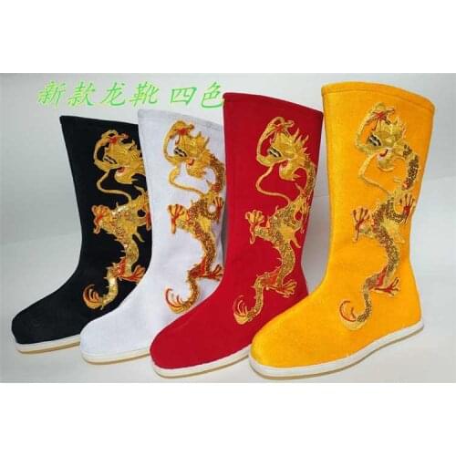 Multicolor multi design Ancient Chinese Dragon Boots for Emperor Ancient Chinese Male Female Unisexual Boots for TV play