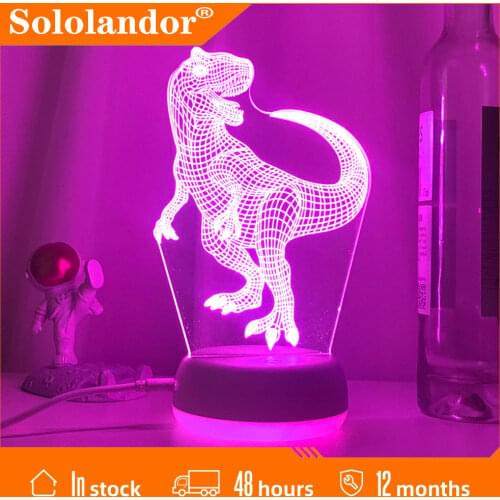 Newest Dinosaur 3D Lamp USB LED 7Colors Nightlight Tanystropheus Lguanodon Lampa Gift For Kids Boys Creative Toy Home Decoration