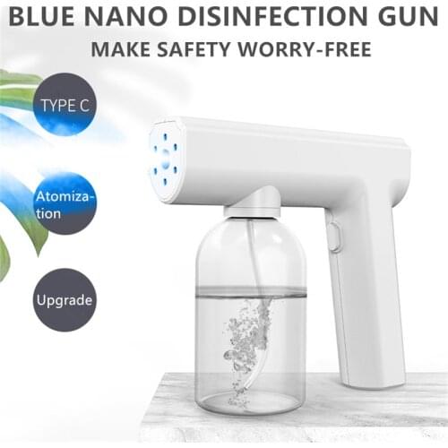 New Upgrade Wireless Electric Sanitizer Sprayer Disinfects Blue Light Nano Steam Spray Gun Sterilizing For Home Office Electric
