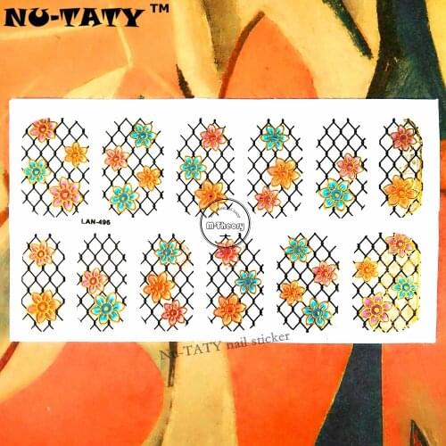Nu-TATY 20 style Nail Wraps Stickers, Flower Lace Glitter Designs, Waterproof Nail Arts Polish Gel Foils Keep 2-3 weeks