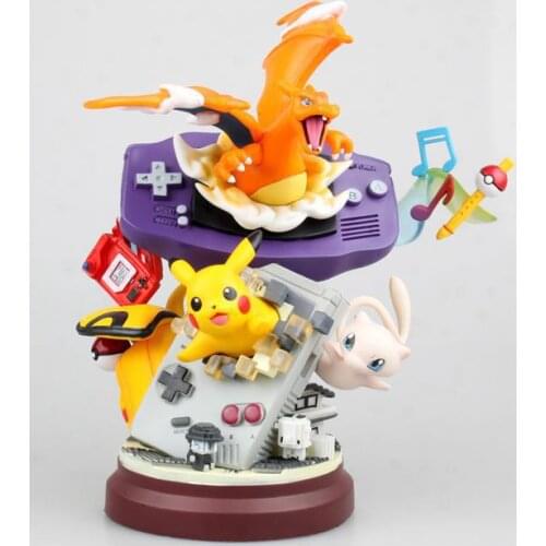 Genuine Pokemon Pikachu Charizard Mew Game console figure Action Anime Figures Model Dolls Boy birthday collection gifts