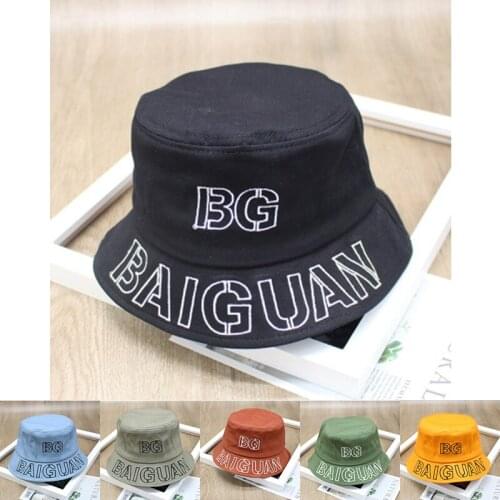 Fashion Children Kids Autumn Outdoor Fisherman Hat Boys and Girls Breathable Cotton Bucket Hats Infant Baby Beach Sun Hat
