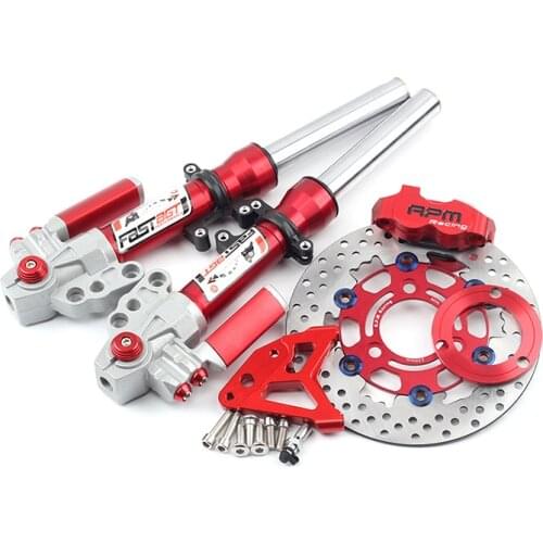 Motorcycle Front Shock Absorbers front Fork 30mm/360mm/400m+Brake pump + bracket + 220mm floating disc For Yamaha Scooter Modify