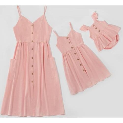 Mother Daughter Dress Family Matching Clothes Look Mommy And Me Dresses Mom Baby Clothes Woman & Kid Girls Toddlers Outfits 2021