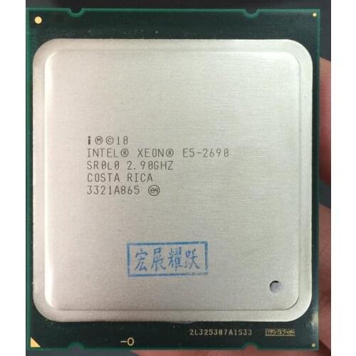 Intel Xeon Processor E5-2690 E5 2690 Eight Core 2.9G SROL0 C2 LGA2011 CPU 100% working properly PC Server Desktop Processor