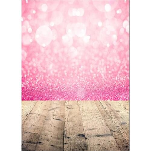 Pink Sparkle Shining Bokeh Photo Backdrops Vinyl Cloth Studio Photobooth Background for Children Baby Wedding Photocall Props