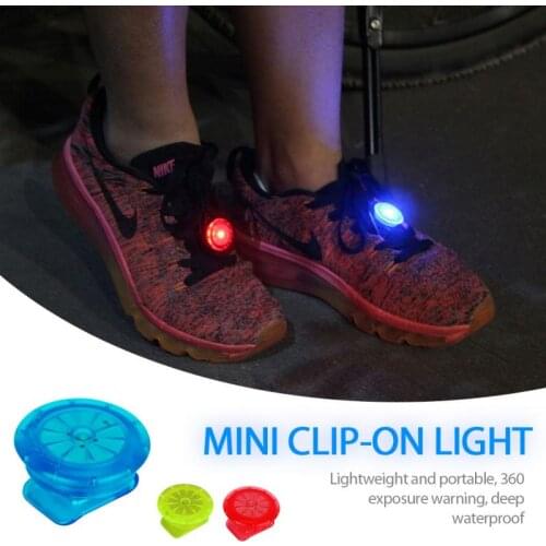 Bike Light LED Luminous Shoe Clip Light Multifunctional Mini Night Running Warning Light Clip Backpack Light Bicycle Accessories