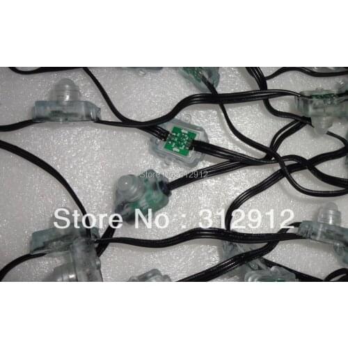 100pcs DC12V input WS2811 LED pixel light,with all black wire,IP68 rated;with epoxy resin filled