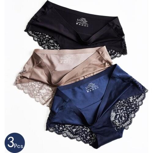 Womens Panties for Everyday Lady Sexy Lingerie Underwear Sets Hollow Lace Briefs Low Rise Female Pants