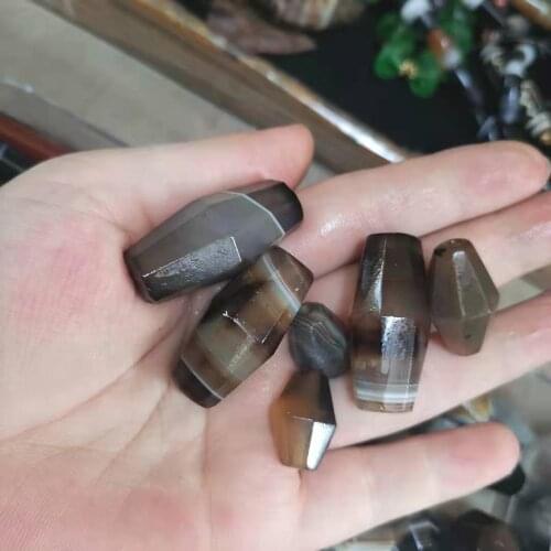 1pcs Pakistan Old Agate Angular Stripes Wrapped Silk Beads Loose beads wholesale beads diy jewelry kralen voor sieraden maken