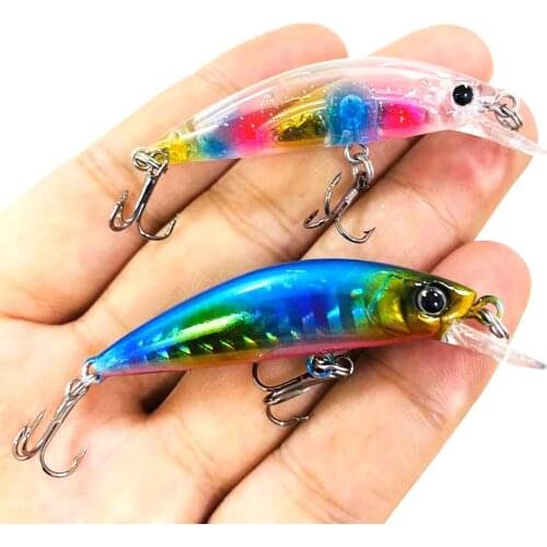 1PCS Minnow Fishing Lure 50mm 6g Wobblers SinKing Swimbait Artificial Hard Baits glow in the dark Bass Carp Fishing Accessories