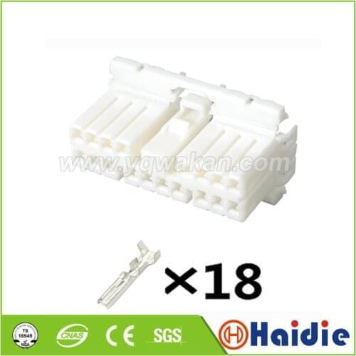 2sets 18pin Car modified a key to start, wiring harness cable connector with terminals 368544-1