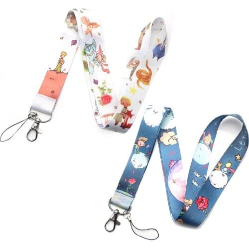 20pcs Little prince Neck Strap Lanyard keychain Mobile Phone Strap Badge Holder Rope Key Chain Keyrings cosplay Gift webbings