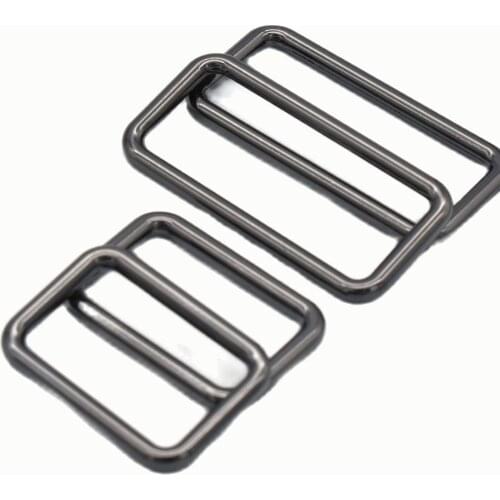 25/38mm Gunmetal Slide Adjuster Buckles Metal Belt Purse Backpack Luggage Buckle Handbag Webbing Hardware Bag Clasps