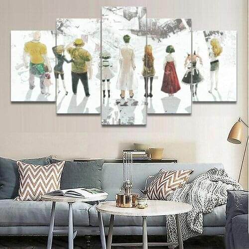 5 Piece Canvas Wall Art Anime Manga Figure Prints Home Modular Decor Pictures Posters Modern Living Room Decoration Paintings