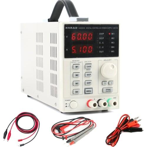 KORAD KA6005D Digital Regulated Programmable Precision Variable Adjustable Linear Switch DC Power Supply 60V 5A 0.01V 0.001A