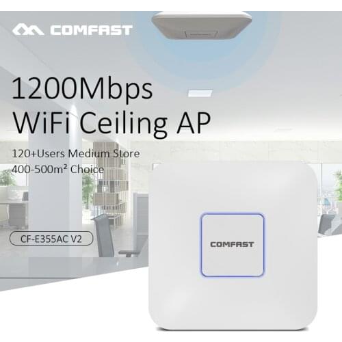 COMFAST 1200Mbps WiFi Ceiling AP Indoor 11AC 2.4 5.8G Wireless WiFi Access Point AP Wi fi Repeater Extender POE Power Adapter