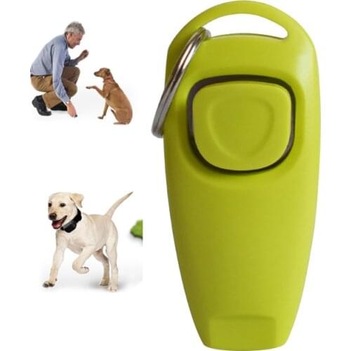 Hot Sale Dog Training Whistle Clicker Pet Dog Trainer Help Guide With Key Ring Drop Shipping Treat Bags Dog Supplies