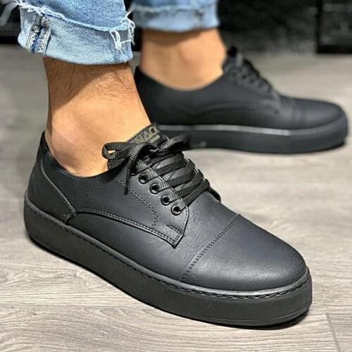 Knack Günlük Ayakkabı 050 Siyah (Siyah Taban) Şık Tasarım Özel Üretim Kalteli Malzeme Hava Alabilen Kumaş Türkiye Üretim