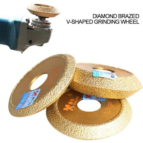 MX Diamond V-Shaped Grinding Wheel Marble Quartz Stone Trimming Disc Professional Dry Wet Brazed Diamond V-Shaped Grinding Wheel