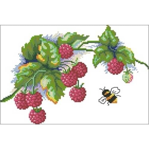 Mulberries and bees patterns counted 11CT 14CT 18CT DIY Cross Stitch Sets wholesale Cross-stitch Kits Embroidery Needlework