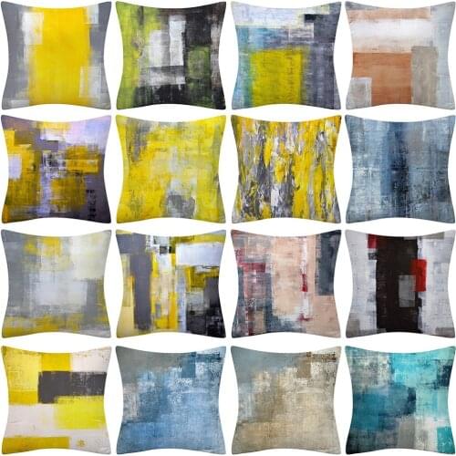 Polyester pillowcase New Geometric Abstract Pillow Case Sofa Car Seat Waist Throw Cushion Cover Square Modern Home Decorative