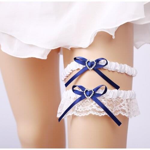 NEW 2pcs/set Wedding Garter Lace Leg Ring White Sexy Garters Thigh Ring Bridal Leg Garte Gift for Wife Women Female Bride