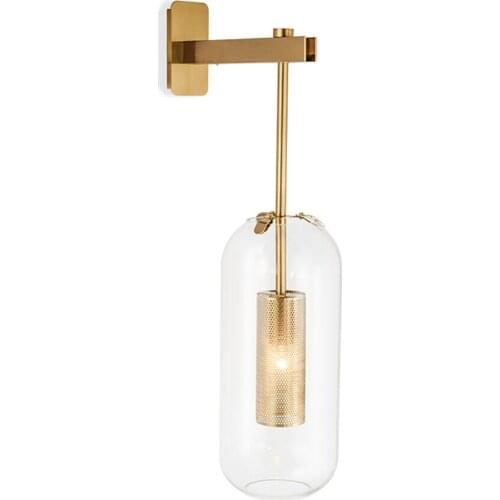 New Chinese Designer Fishing Wall Lamp Corridor Study Bedroom Bedside Living Room Glass Wall Lamps