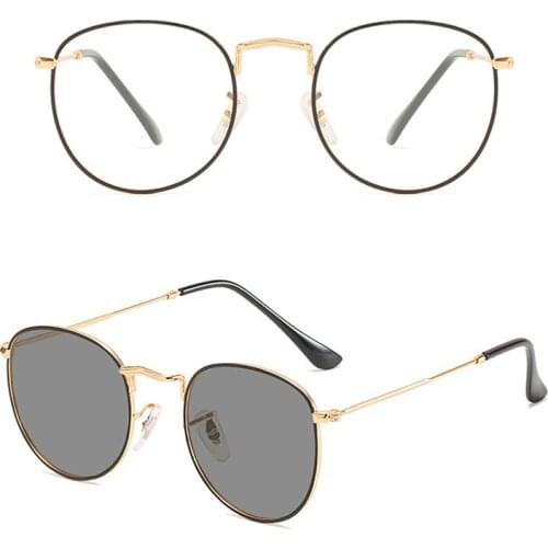 Vintage Blue Light Blocking Glasses Lightweight Retro Fashion Metal Frame Clear Lens Glasses For Men Women Очки Декоративные