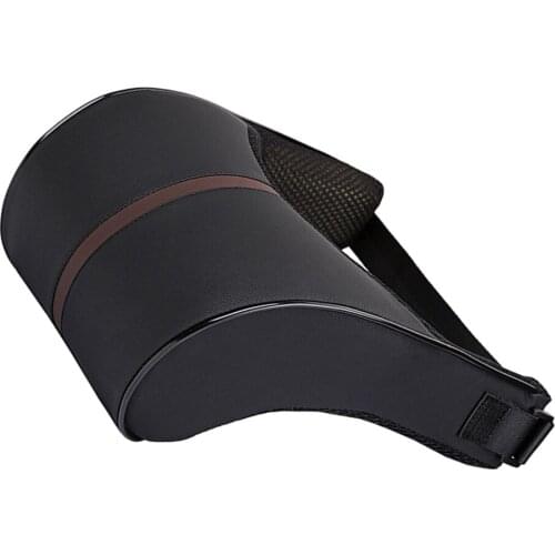 2Pcs Car Neck Pillow High-Elastic Comfortable Retractable Back Support Black