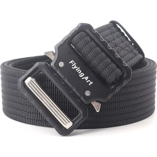Men Belts For Army Military Tactical Nylon Belt Quick Release Buckle Metal Adjustable Man Belt Outdoor Waist 48 Inch 3.8cm Wide