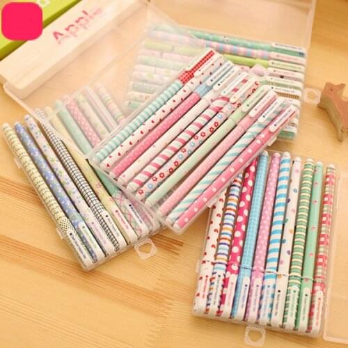 10 Pcs/set Color Pen Flower Animal Starry Star Sweet Flora Colored Gel Pen 0.5mm Cute Pens For School Kawaii Korean Stationary