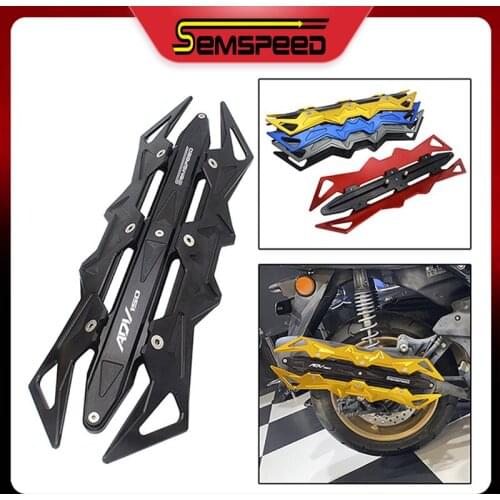 SEMSPEED Falling Protection Motorcycle Exhaust Pipe Guard CNC Crash Slider Case Cover For Honda ADV 150 adv150 2019 2020