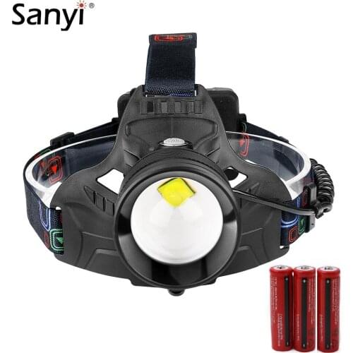 P50 LED Headlight Headlamp USB Charging 18650 Head Lamp Zoomable Focus Flashlight Head Torch Working Light For Camping Fishing