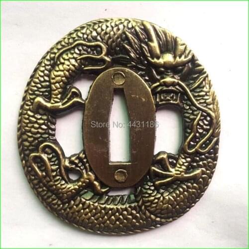 Dragon Theme Japanese Samurai Sword Fittings katana Alloy Tsuba Handguard Sword Accessories