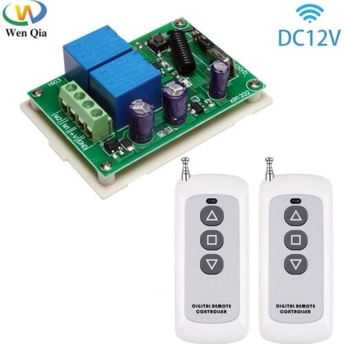 433MHz Universal Wireless Remote Control Switch DC 12V 2CH RF Relay Receiver Module and 500m Transmitter For Electric Motor