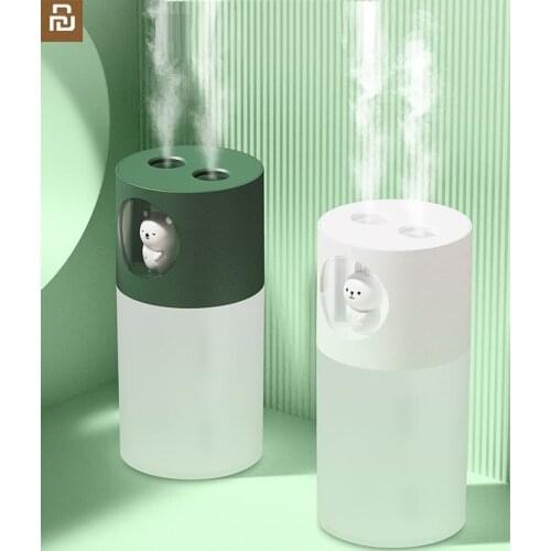 Double Spray Air Humidifier Heavy Fog Cartoon Car Home Moisturizing Girl Gift with LED Night Lamp Aroma Essential Oil Diffuser