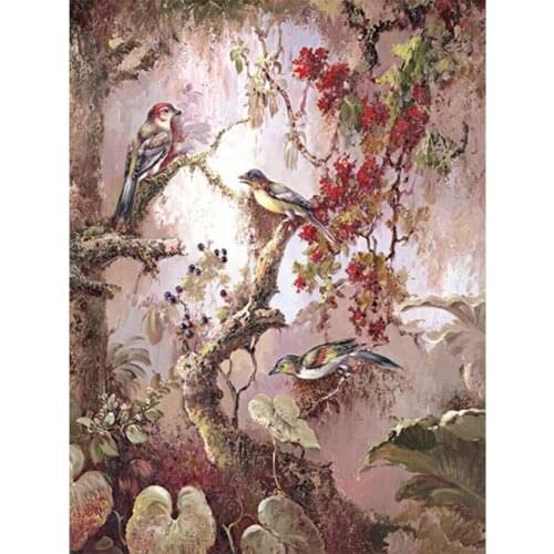 Yujohom Christmas Gift,Diamond Mosaic Animal Bird Flower Diy Diamond Painting Diamond Embroidery Home Decorative Hobbies Crafts