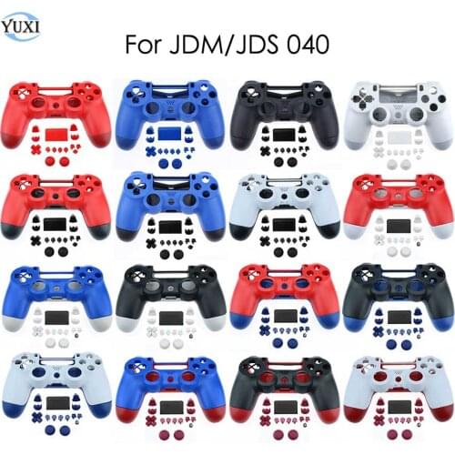 YuXi For PS4 Pro Slim 4.0 Controller JDM JDS 040 Front Back Housing Shell Case & Buttons Kit Replacement for Playstation 4 Pro