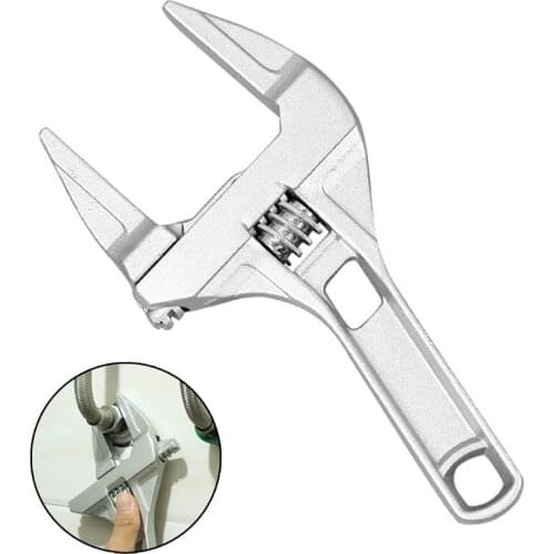 1pc Short Shank Large Opening Wrench Set Tool Aluminum Alloy Adjustable Universal Snap Grip Wrench Spanner Bathroom Repair Tools