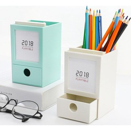 1pcs 1743 drawer pen creative fashion small fresh cute student office multifunctional storage box
