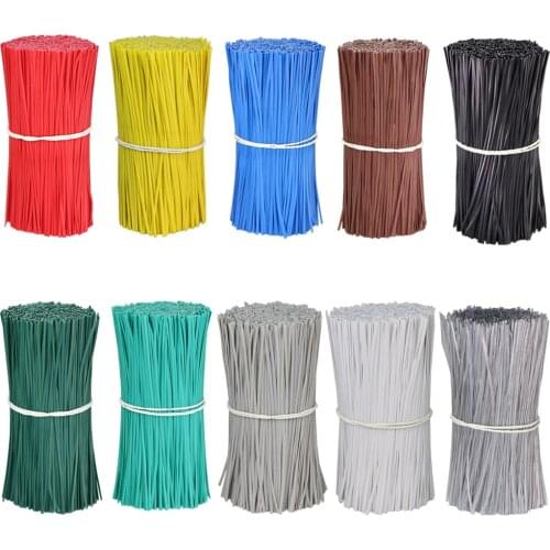 100PCS Oblate Gardening Cable Ties Reusable Iron Wire Twist Tie for Flower Plant Climbing Vines Multifunction Coated Fix Strings