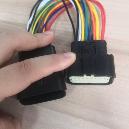 16 Pin/Way Male To Female Headlights Plug Lamp Connector Cable Wire Harness For Ford Focus Mondeo EDGE 33482-1601 33472-1740