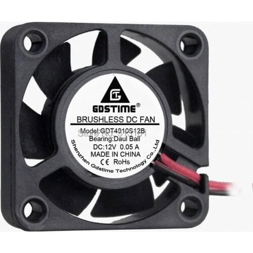2 pcs/lot Gdstime Ball Bearing 40mm 4cm 40x40x10mm 2Pin 12V DC Brushless Cooling Cooler Fan