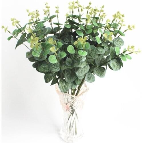 50cm Artificial Eucalyptus Greenery Plants for Home Office Garden Decor Money Grass