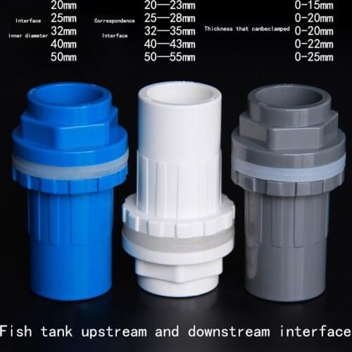 Fish Tank Water Joint PVC Lengthen And outside the Wire Tooth Joint Water Tank Water Joint Overflow Pipe Pipe Accessories 1Pcs